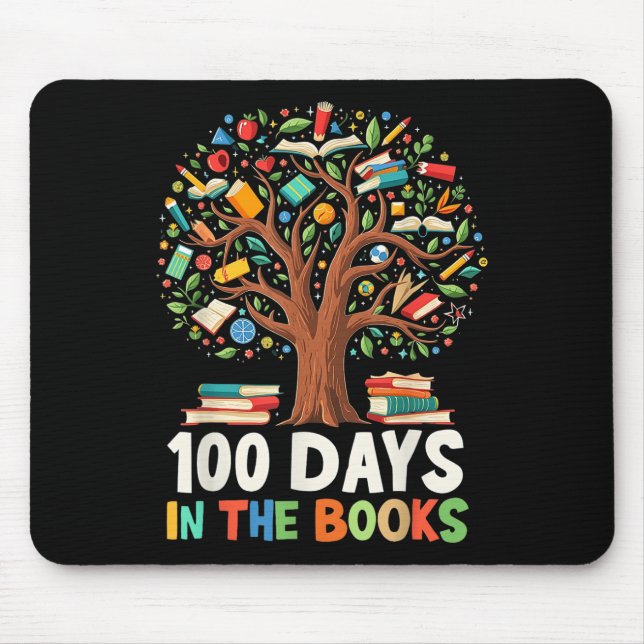 Mousepad 100 Dias Nos Livros Que Lem Professores 100 Dias (Frente)