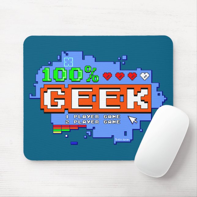 Mousepad 100% Geek (Com mouse)
