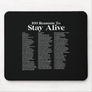 Mousepad 100 Razões Para Permanecer Vivo Na Prevenção Do Su