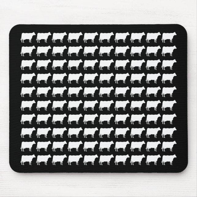 Mousepad 100 vacas - brancas (Frente)