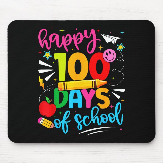 Mousepad 100th Day Of School Happy 100 Days Teachers Boy Gi (Frente)