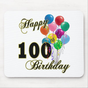 Mousepad 100th presentes de aniversário e roupa felizes do