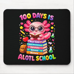 Mousepad 101 dias de escola axolotl fofo festa de professor