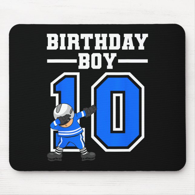 Mousepad 10.º Aniversário - Hóquei no gelo com 10 anos (Frente)