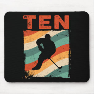 Mousepad 10.º Aniversário Retro Hóquei no Gelo 10 Anos Garo