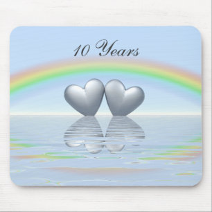 Mousepad 10.º aniversário Tin Hearts