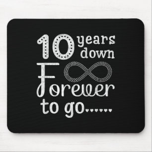 Mousepad 10 Anos Para Ir Mais Bonito 10º Casamento Anni