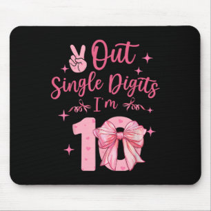 Mousepad 10 Dígitos Duplos Coquete 10º Aniversário 10 Anos