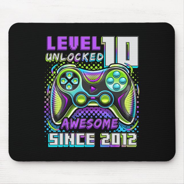 Mousepad 10 Vídeo Jogo 2012 Desbloqueado 10º Aniversário (Frente)