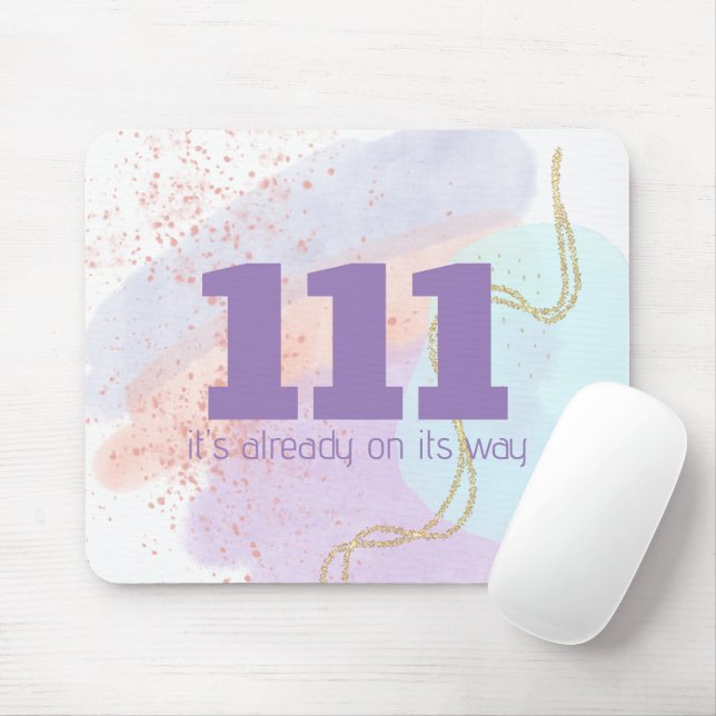Mousepad 111 Alinhar e Manifestar Números de Anjos Altos Vi (Com mouse)