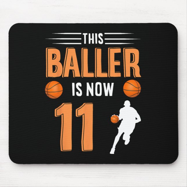 Mousepad 11 Birthday Bysketbyll - Este Byller Tem Agora 11  (Frente)