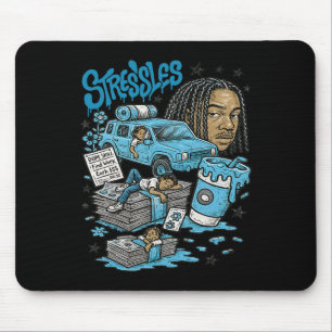 Mousepad 11 Legenda Estressada Azul Preto Branco 2025 Hallo