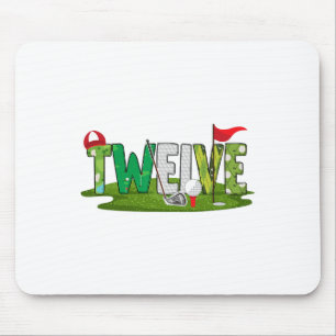 Mousepad 12 Birthday Golf Theme 12 Anos Crianças Esportes P