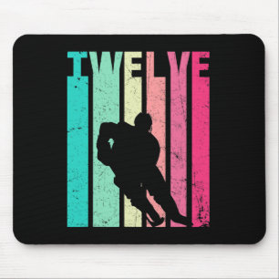 Mousepad 12 Birthday Retro Hockey Amantes De 12 Anos