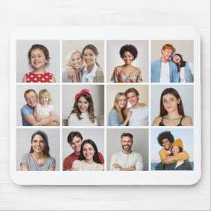 Mousepad 12 Colagem de Fotos - A Cor De Fundo Pode Ser Alte