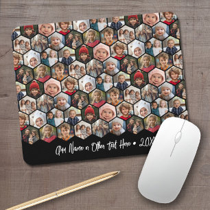 Mousepad 12 Colagem de Fotos - hexágono divertido - Padrão 