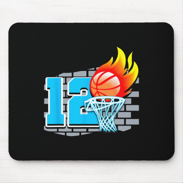 Mousepad 12 de basquete de 12 anos Tema B (Frente)