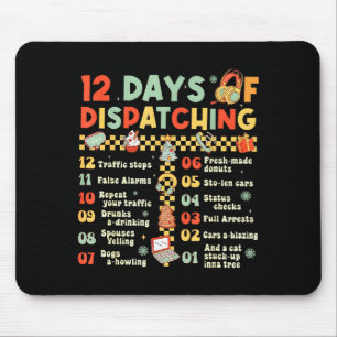 Mousepad 12 Dias De Despacho Divertido Despachante 911 Nata