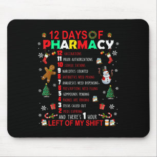 Mousepad 12 Dias De Farmácia Farmacêutica De Natal Engraçad