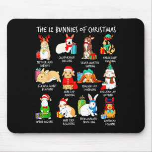 Mousepad 12 Gatos De Natal Coelho Divertido Do Papai Noel N