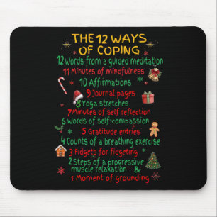 Mousepad 12 Maneiras de Lidar Com o Natal Divertido Saúde M