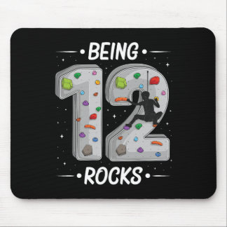 Mousepad 12 Year Old Rock Climbing 12th Birthday Adventures