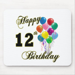 Mousepad 12os presentes de aniversário e roupa felizes do