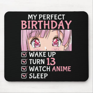 Mousepad 13 Birthday Assiste Anime De 13 Anos