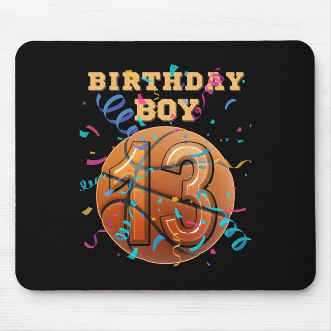 Mousepad 13th Birthday Boy Teen 13 Years Old Sketll Players (Frente)