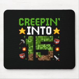 Mousepad 15 Birthday Gamer Pixel Creepin" Em 15 Vídeo G