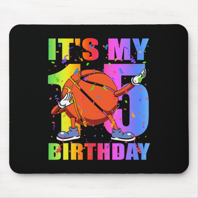 Mousepad 15 de basquete de 15 anos Tema B (Frente)