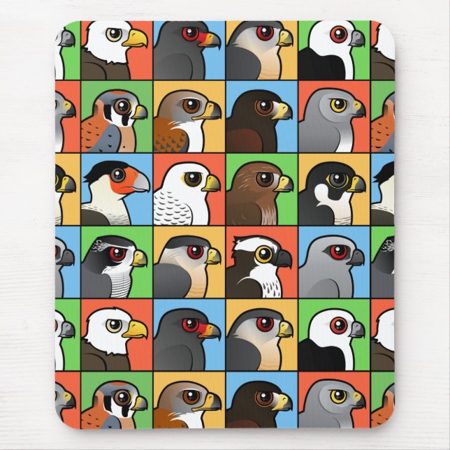 Mousepad 16 perfis norte-americanos do raptor (telhados) (Frente)