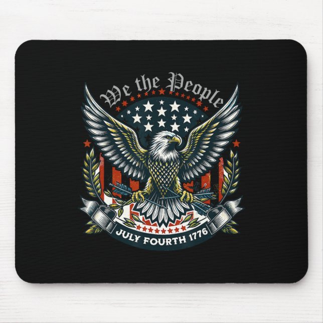 Mousepad 1776 Vida Liberdade Busca Da Felicidade 4 De Julho (Frente)