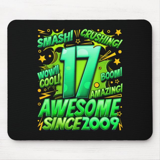 Mousepad 17 Year Old For Boys 17th Birthday Boy 17 Year Old (Frente)