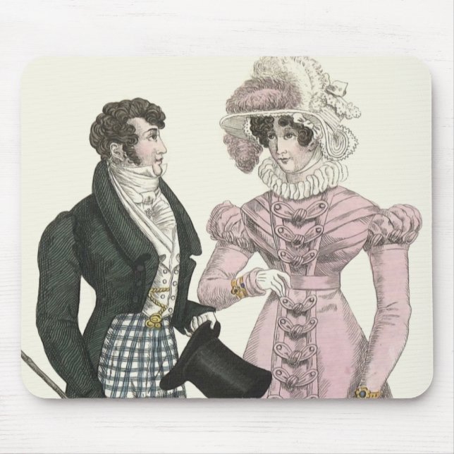 Mousepad 1823 Moda Mulher do Homem de Casamento Antiquado (Frente)