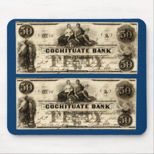 Mousepad 1853 Cochituado Nota de 50 Dólares