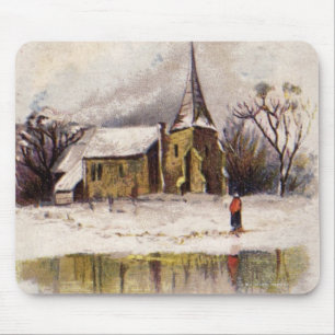 Mousepad 1886: Uma cena de inverno vitoriana de neve
