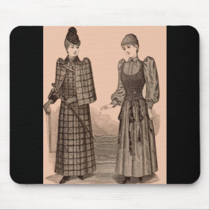 Mousepad 1895 senhoras casaco e vestido do impressão do