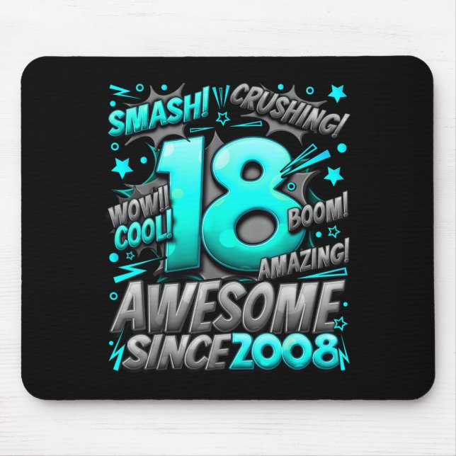 Mousepad 18 Year Old For Boys 18th Birthday Boy 18 Year Old (Frente)