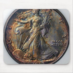 Mousepad 1917 meios dólares de passeio da liberdade