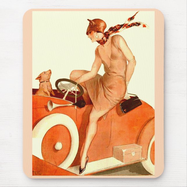 Mousepad 1920, carro e cão (Frente)