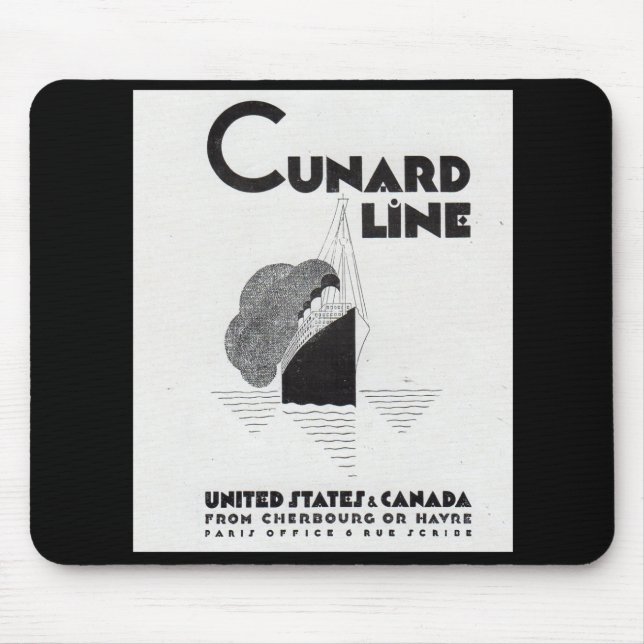 Mousepad 1920 Cunard Line art deco e (Frente)