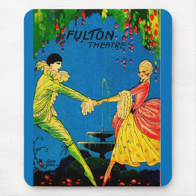 Mousepad 1927 Programa Teatro Fulton cobrir art (Frente)