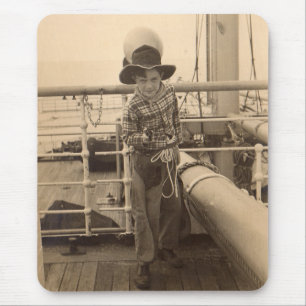 Mousepad 1935 juvenil cowboy a bordo