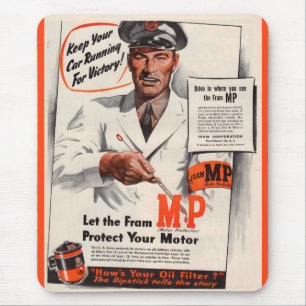Mousepad 1940 Mantenha seu carro funcionando para o anúnci