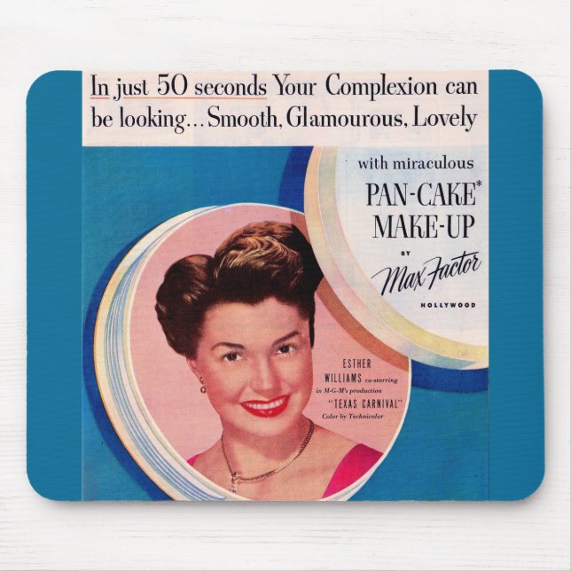 Mousepad 1951 anúncio de maquiagem de Esther Williams (Frente)
