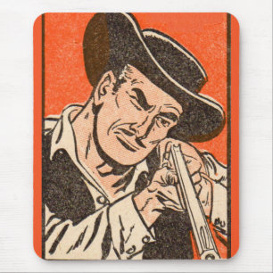 Mousepad 1955 cara má ocidental com espingarda de Billy th
