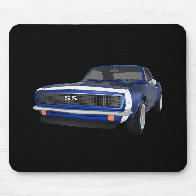 Mousepad 1967 Camaro SS: Término Azul: Modelo 3D: (Frente)