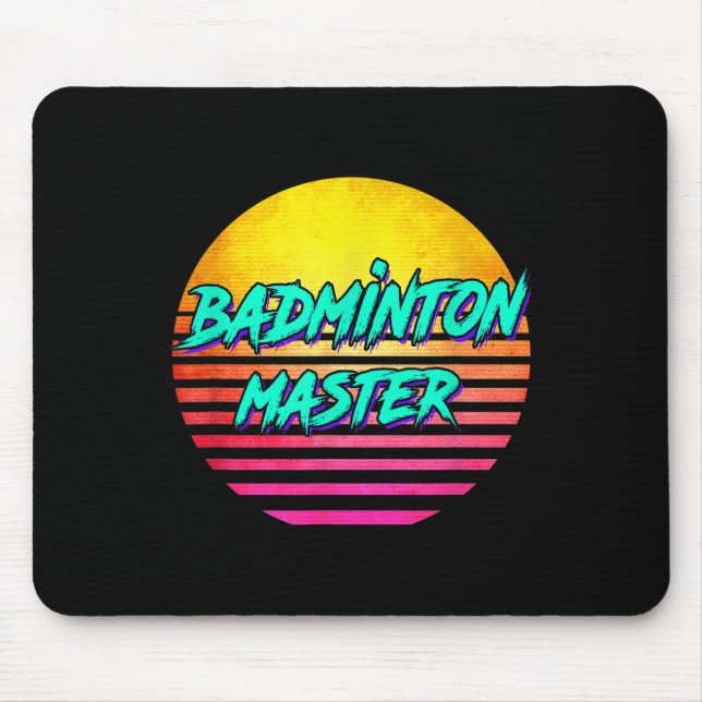 Mousepad 1980s Retro Badminton Master  (Frente)