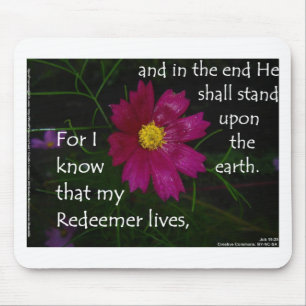 Mousepad 19:25 do trabalho eu sei que meu redentor vive!